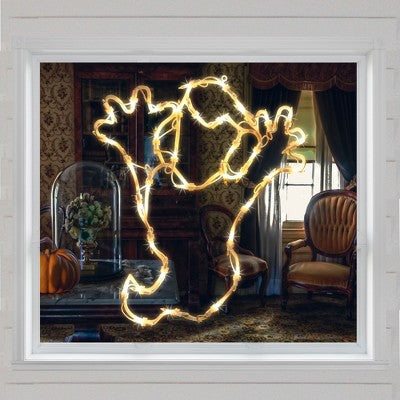  Northlight Lighted Ghost Halloween Window Decoration - 15"