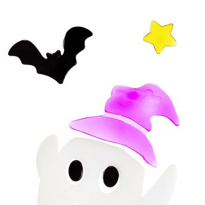  Northlight Haunted House And Ghost Halloween Gel Window Clings - Purple And Black - 15pc