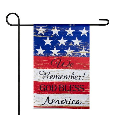  Northlight We Remember! Patriotic Americana Outdoor Garden Flag 12.5" X 18"