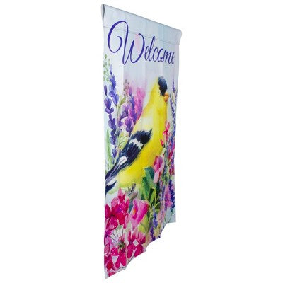  Northlight Welcome Yellow Finch Spring Outdoor House Flag 28" X 40"