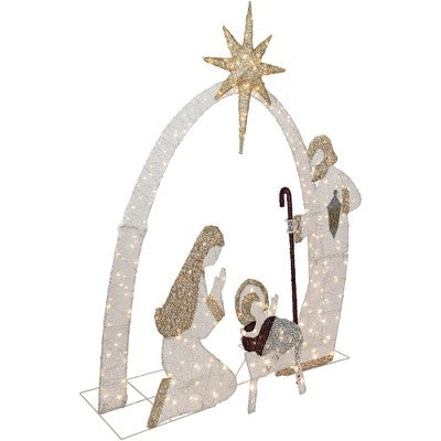  Northlight 41" LED Lighted Holy Family Nativity Scene Outdoor Christmas Decoration