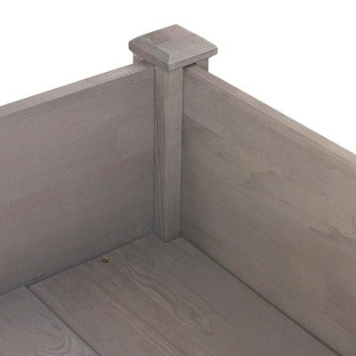  Northlight 4ft Brown Wood Raised Garden Bed Planter Box With Liner