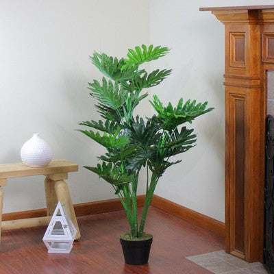  Northlight 47" Green Potted Philodendron Selloum Artificial Plant