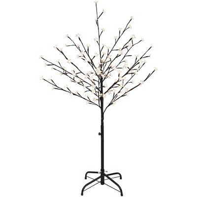  Northlight 4' LED Lighted Sakura Cherry Blossom Artificial Flower Tree - Warm White Lights