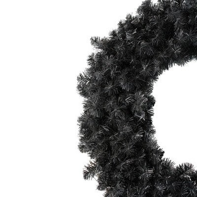  Northlight 36" Black Colorado Spruce Artificial Halloween Wreath - Unlit