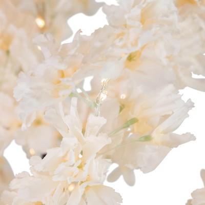  Northlight 6' LED Lighted White Floral Artificial Tree - Warm White Lights