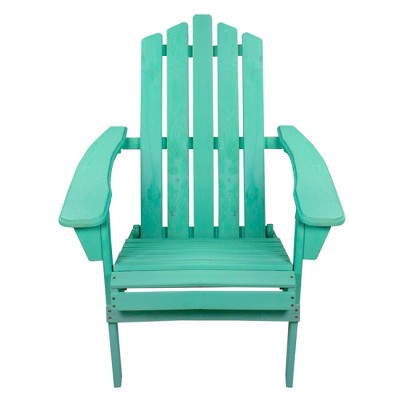  Northlight 36" Green Classic Folding Wooden Adirondack Chair