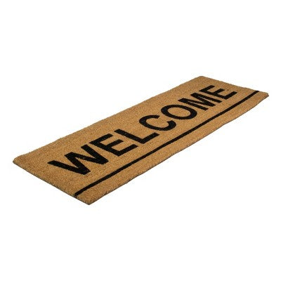  Northlight Natural Coir Outdoor Rectangular "Welcome" Doormat 16" X 48"