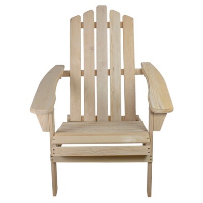  Northlight 36" Natural Brown Classic Folding Wooden Adirondack Chair