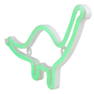  Northlight 12" Green Brontosaurus LED Lighted Neon Dinosaur Silhouette