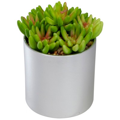 Northlight 4.75" Potted Red And Green Artificial Sedum Succulent