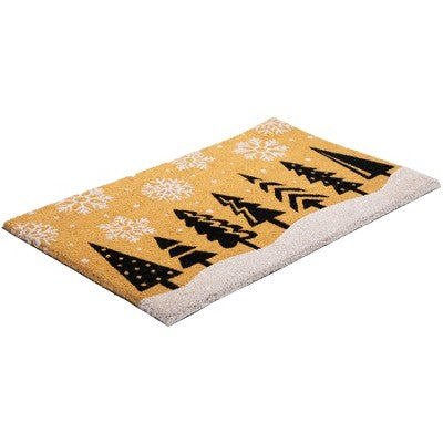  Northlight Trees And Snowflakes Natural Coir Christmas Outdoor Doormat 18" X 30"
