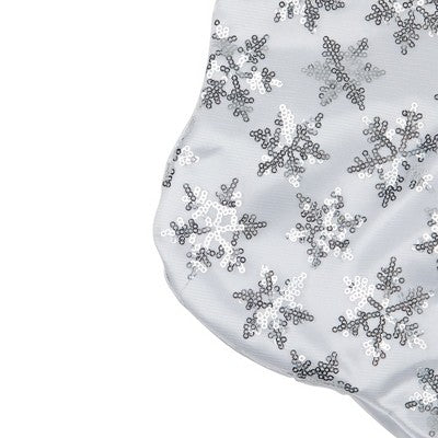  Northlight 19 White And Silver Sequin Snowflake Christmas Stocking