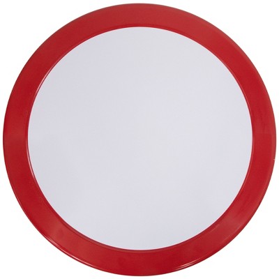  Northlight 22" Outdoor Retro Tulip Side Table, Red And White