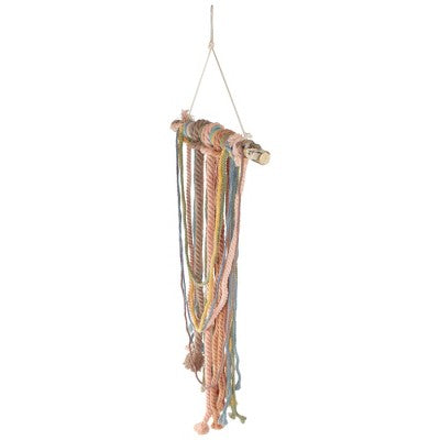  Northlight 31" Rustic Knotted Rope On Birch Branch Boho Wall Art Decoration
