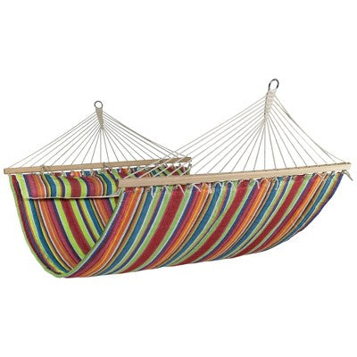  Northlight Striped Quilted Two Person Double Hammock With Pillow - 9' X 55" - Multicolor