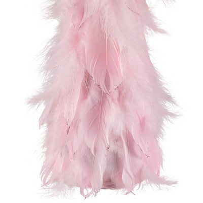  Northlight Glittered Layered Feather Cone Tree Christmas Decoration - 19.5" - Pink