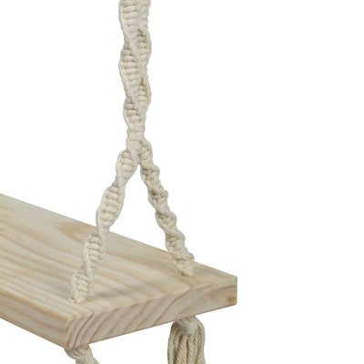  Northlight 21.75" Natural Rope Wooden Swing Chair