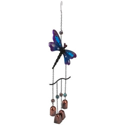  Northlight 24" Purple And Bronze Dragonfly Outdoor Garden Windchime