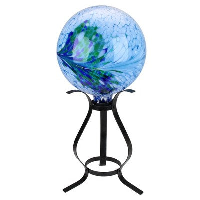  Northlight 12" Black Curved Outdoor Patio Garden Gazing Ball Stand