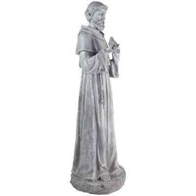  Northlight 28" St. Francis With Bird Outdoor Garden Statue