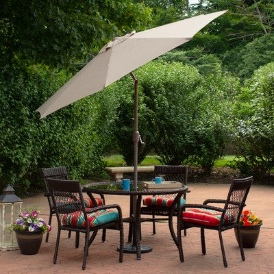  Northlight 9ft Outdoor Patio Market Umbrella With Hand Crank And Tilt - Taupe