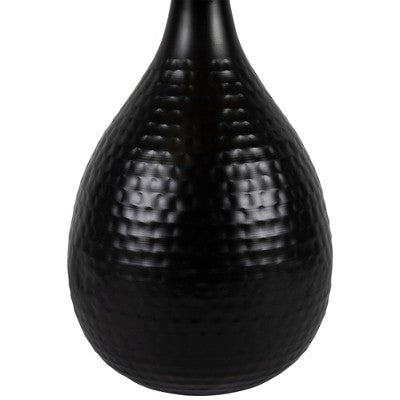  Northlight Teardrop Iron Table Lamp With Laser-Cut Shade - 20" - Black And Copper
