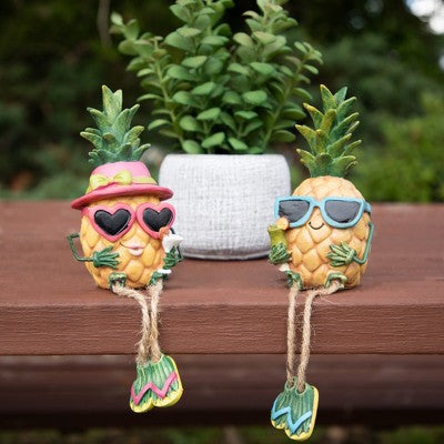  Northlight 6.25" Tropical Girl Pineapple With Cocktail Outdoor Garden Statue
