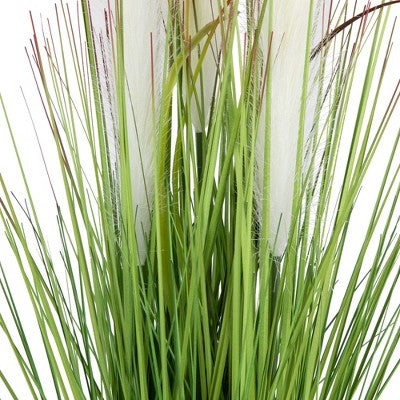  Northlight 27" Artificial Onion And Pampas Grass In Black Pot