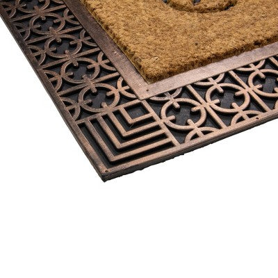  Northlight Gold And Natural Coir Rectangular "Welcome" Doormat 23" X 35"