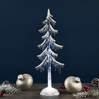  Northlight LED Lighted Acrylic Icicle Tree Christmas Decoration - 14"