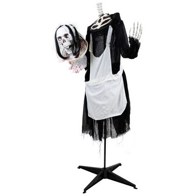  Northlight LED Lighted And Animated Skeleton Maid Head-in-Hand Halloween Figure - 57"