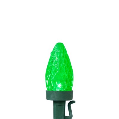  Northlight LED C7 Faceted Christmas Lights - Green - 20.25' Green Wire - 50ct