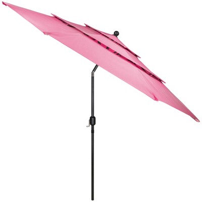  Northlight 9.75ft Outdoor Patio Market Umbrella With Hand Crank And Tilt, Pink