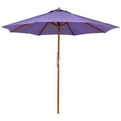  Northlight Outdoor Patio Market Umbrella With Wooden Pole - 8.5' - Purple
