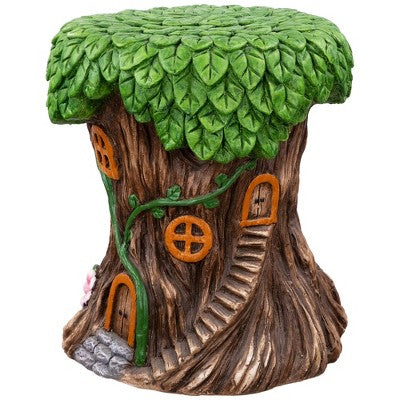  Northlight Fairy Tree Stump Outdoor Garden Plant Stand - 13.75"