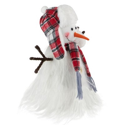  Northlight Snowman In Plaid Trapper Hat And Scarf Christmas Decoration - 10.25"