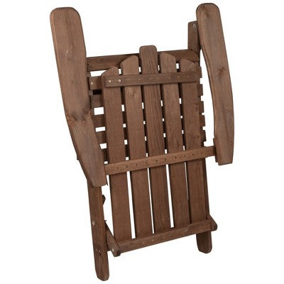  Northlight 36" Brown Classic Folding Wooden Adirondack Chair