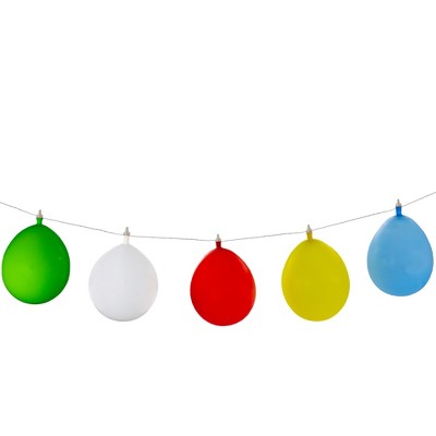  Northlight LED Inflatable Balloon Patio Light Set - Multi-Color - 10' Clear Wire - 10ct