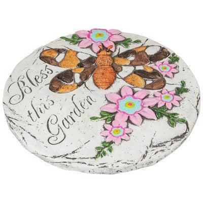  Northlight 10" Bless This Garden Outdoor Floral Garden Stone