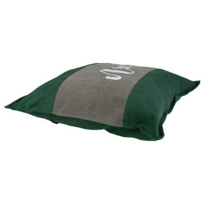  Northlight 18" Green And Brown Suede "Noel" Christmas Throw Pillow