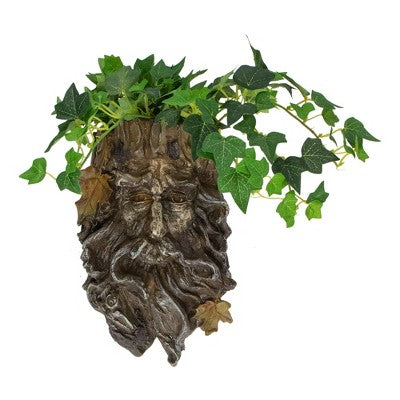  Northlight 10.25" Brown Tree Face Outdoor Garden Planter