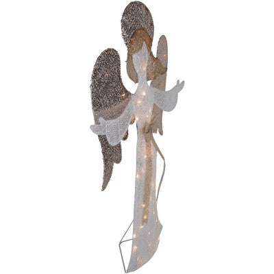  Northlight 49.25" LED Lighted White And Gold Angel Christmas Decoration