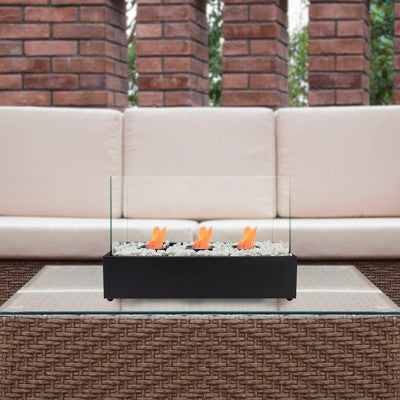  Northlight 17.75" Bio Ethanol Ventless Portable Tabletop Triple Fireplace With Flame Guard