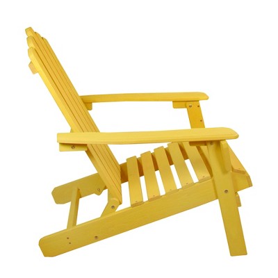  Northlight 36" Yellow Classic Folding Wooden Adirondack Chair