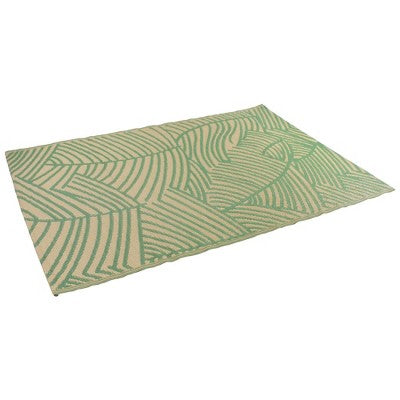  Northlight 4' X 6' Green And Beige Leaf Design Rectangular Outdoor Area Rug