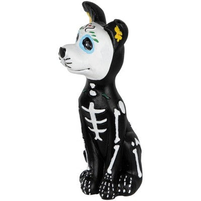  Northlight 5" Black Day Of The Dead Skeleton Dog Figurine Decoration