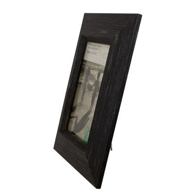 Northlight 10" Distressed Finish Black Picture Frame With Easel Back For 5" X 7" Photos