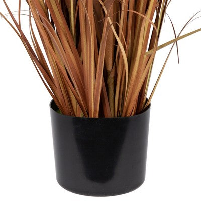  Northlight 40" Potted Brown Artificial Onion Grass Plant