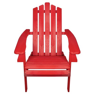 Northlight 36" Red Classic Folding Wooden Adirondack Chair